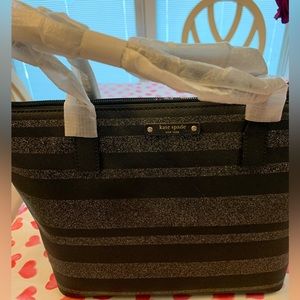 Black and sliver Kate spade purse, NWT.